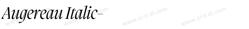 Augereau Italic字体转换